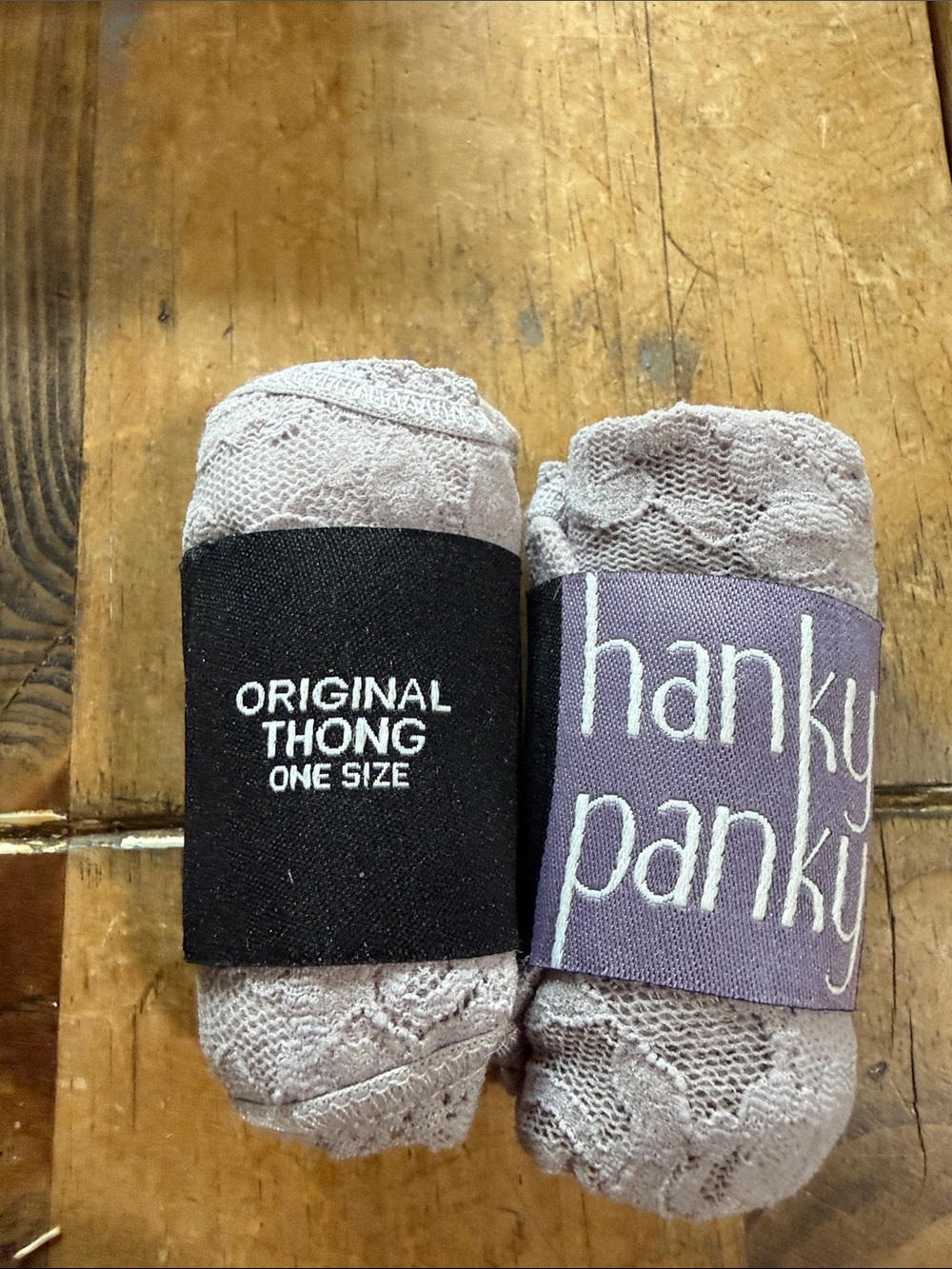 Bundle 2 Hanky Panky Signature Lace Original Rise Thong - Gray Mist Lavender